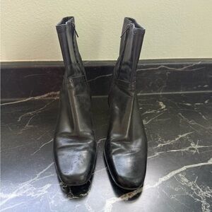 Michelle D Black Leather Women’s Boots